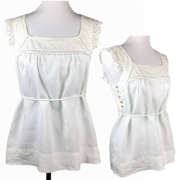 Juicy Couture Tops - Juicy Couture Linen Crochet Top